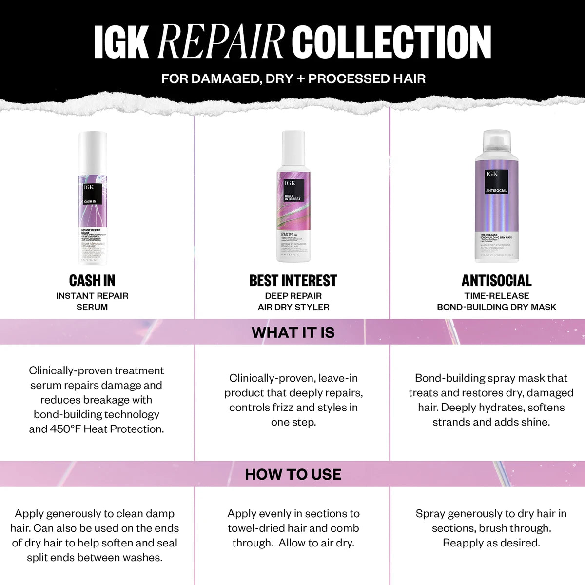 IGK Best Interest Deep Repair Air Dry Styler