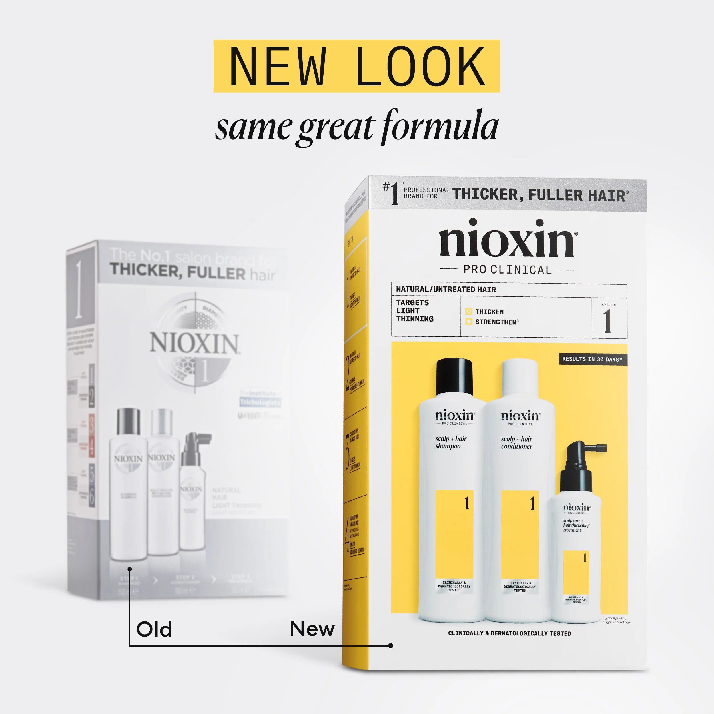 Nioxin Scalp + Hair Thickening System 1 - Includes Shampoo, Conditioner and Scalp Treatment
