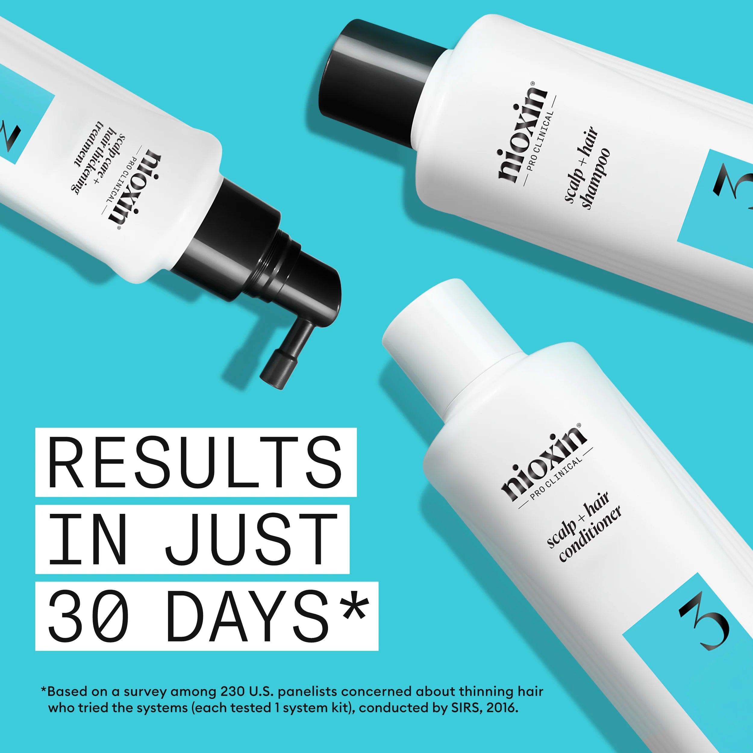 Nioxin Scalp + Hair Thickening System 3 - Includes Shampoo, Conditioner and Scalp Treatment
