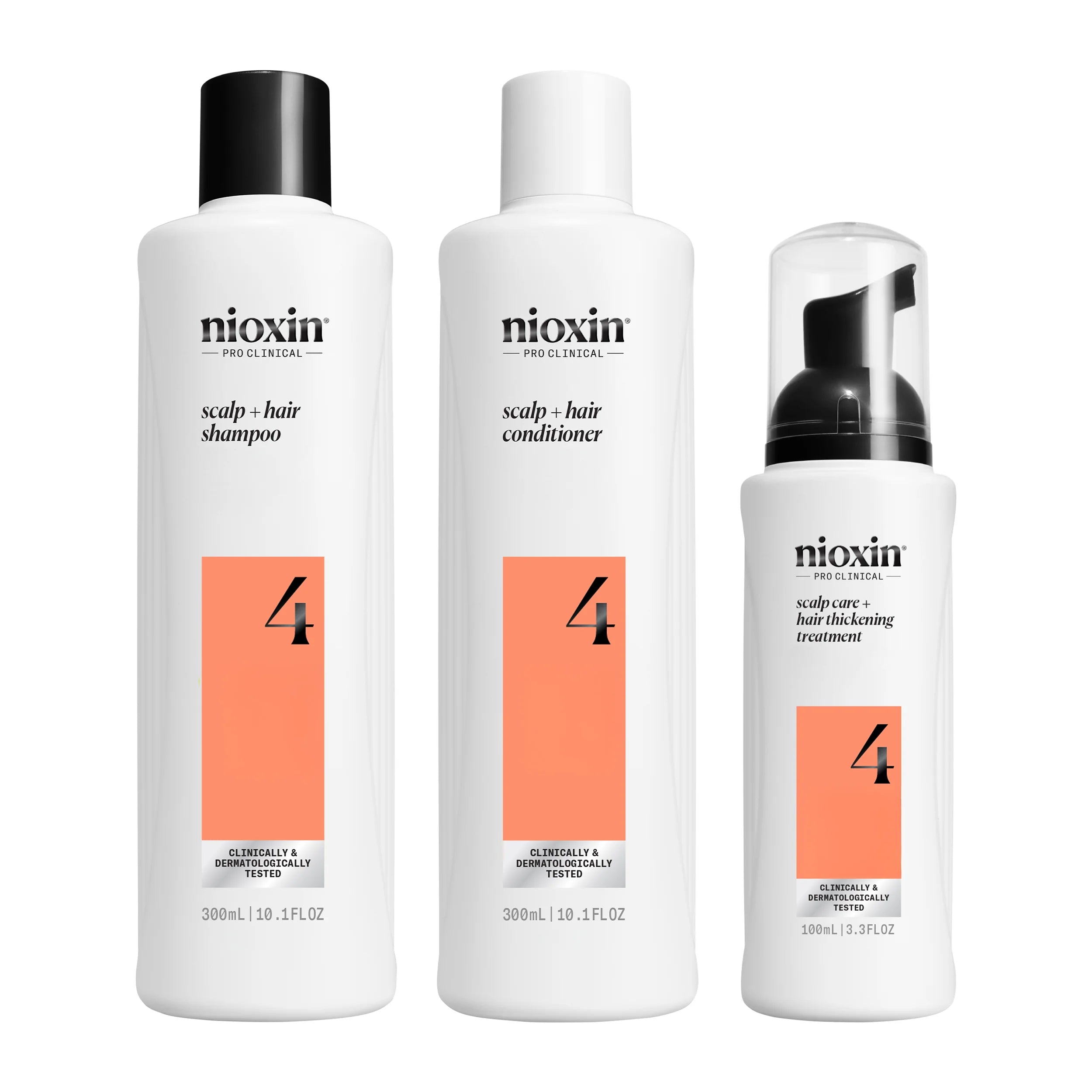 Nioxin Scalp + Hair Thickening System 4 - Includes Shampoo, Conditioner and Scalp Treatment
