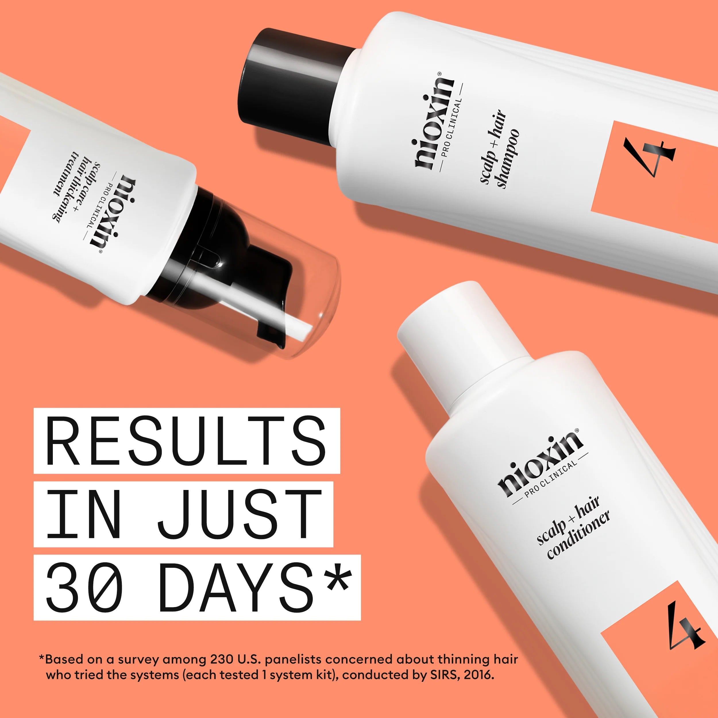 Nioxin Scalp + Hair Thickening System 4 - Includes Shampoo, Conditioner and Scalp Treatment
