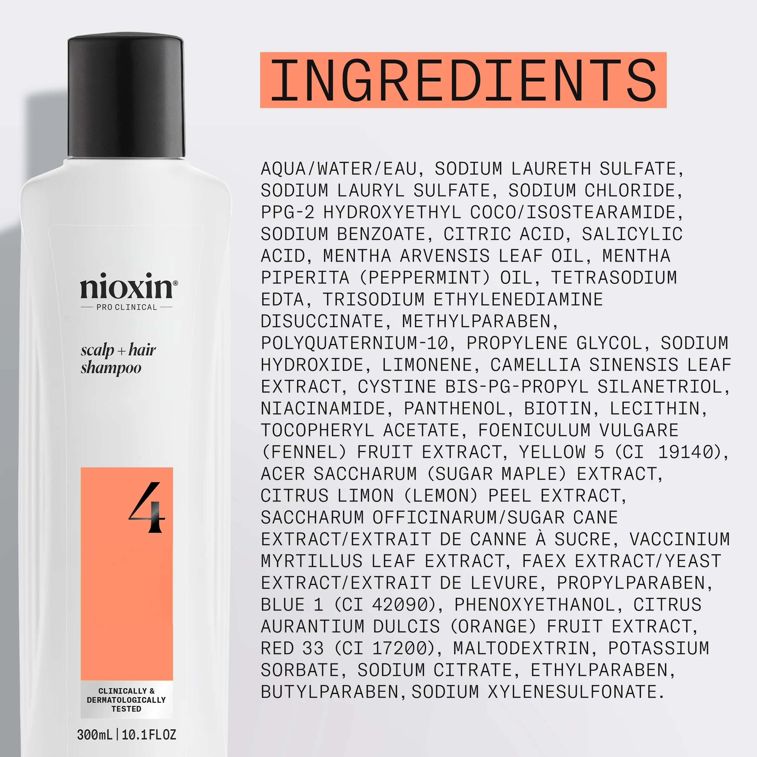 Nioxin System 4 Scalp + Hair Shampoo - Hair Thickening Shampoo