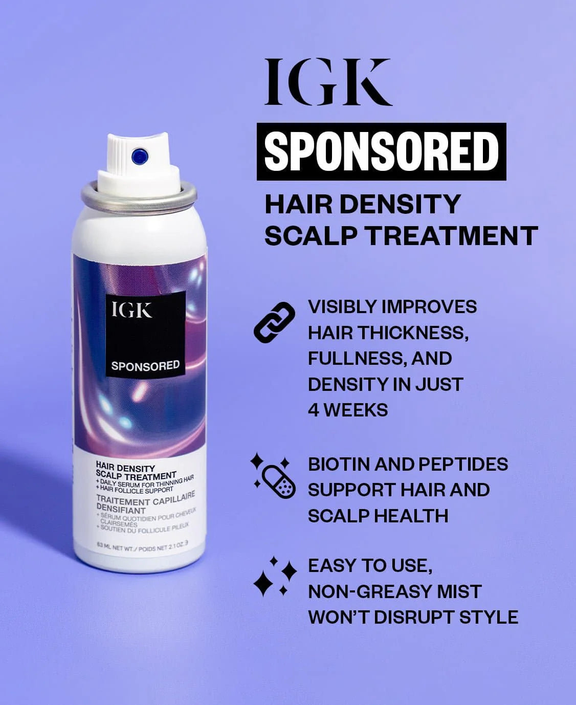 IGK Sponsored Hair Density Scalp Treatment